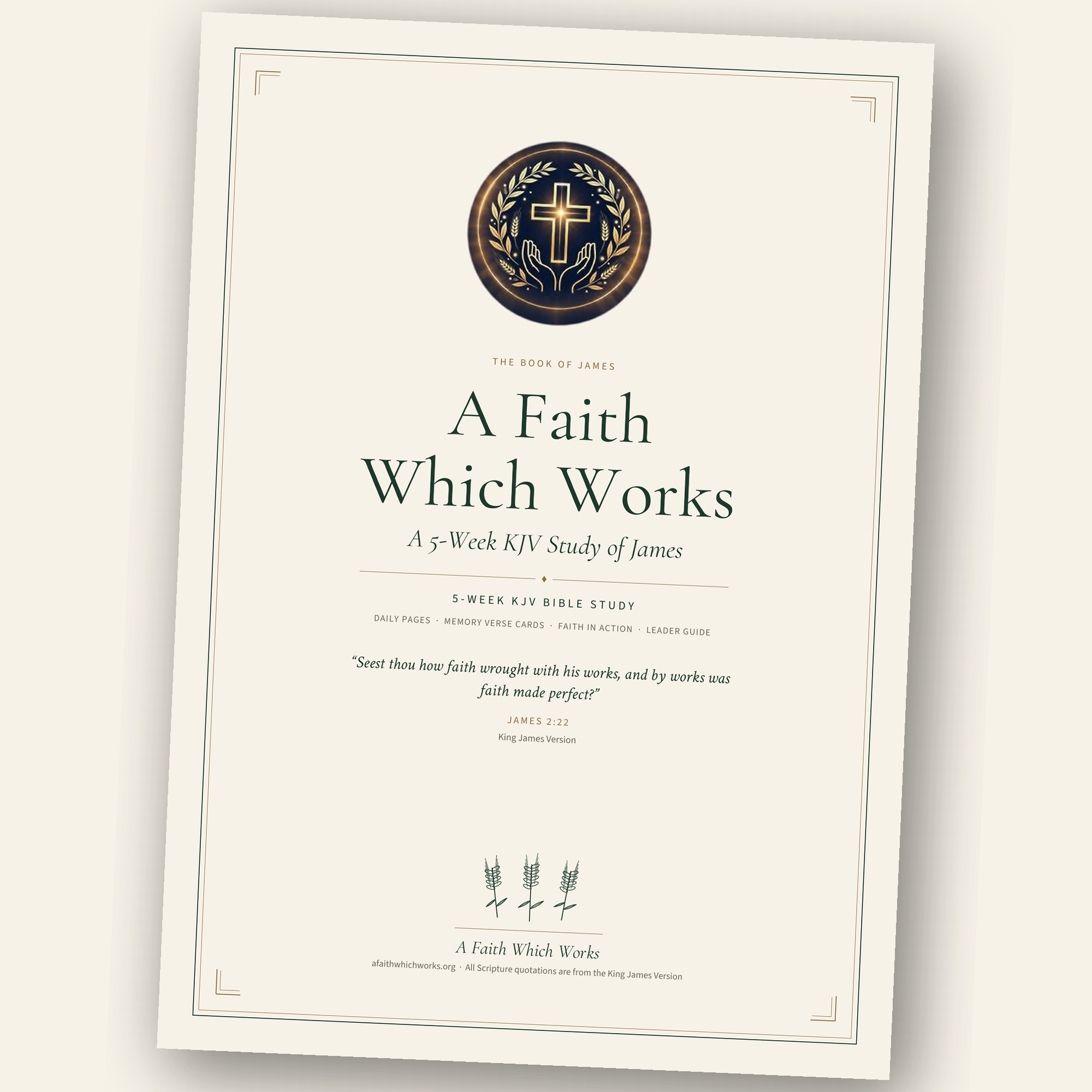 Book of James Bible Study — 5-week KJV study kit