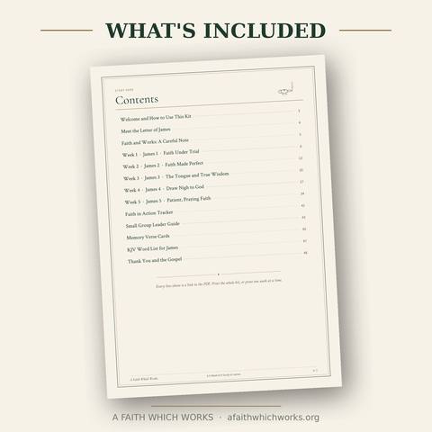 Book of James Bible Study — what's included